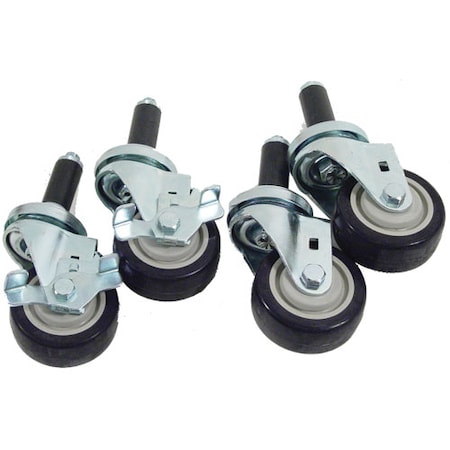 Allpoints Stem Caster Set (4), 3" Std Duty, 1" Exp Stem 264707